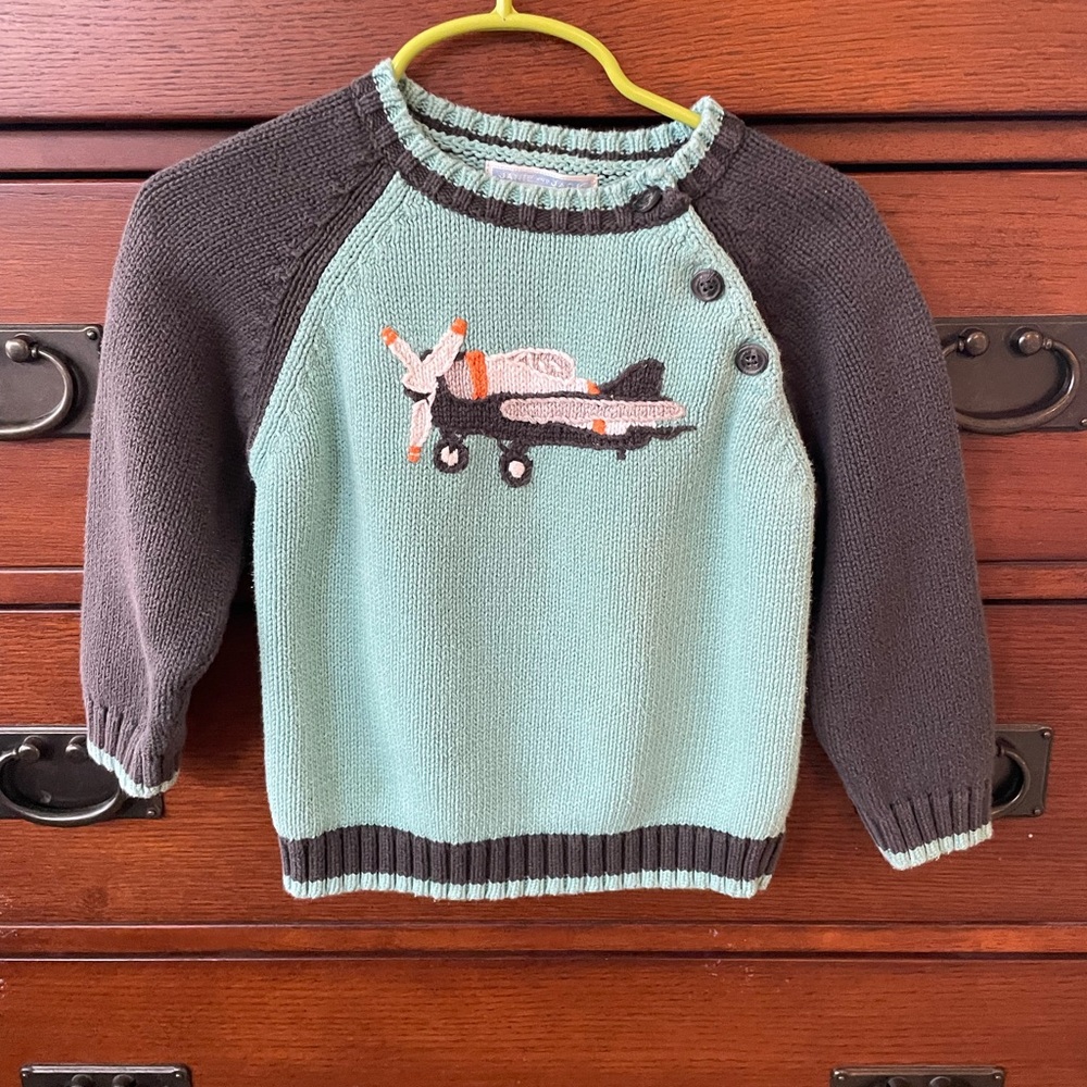 LIttle boys airplane sweater